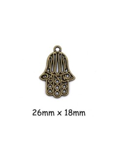 Breloque main de Fatma bronze en métal travaillé