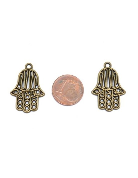Pendentif main de Fatma couleur bronze