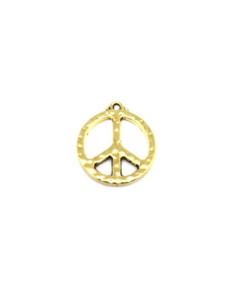 Charm peace and love martelé pour confection DIY