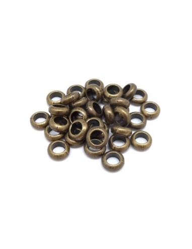 Perle rondelle fine bronze en métal