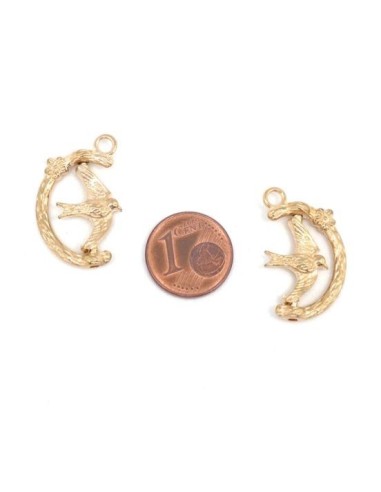 Pendentif hirondelle doré pas cher