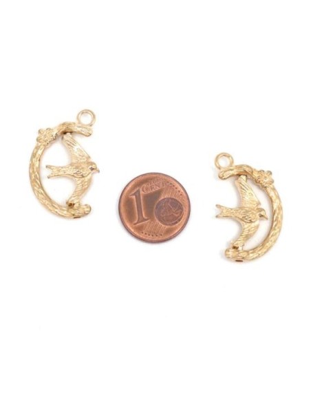 Pendentif hirondelle doré pas cher