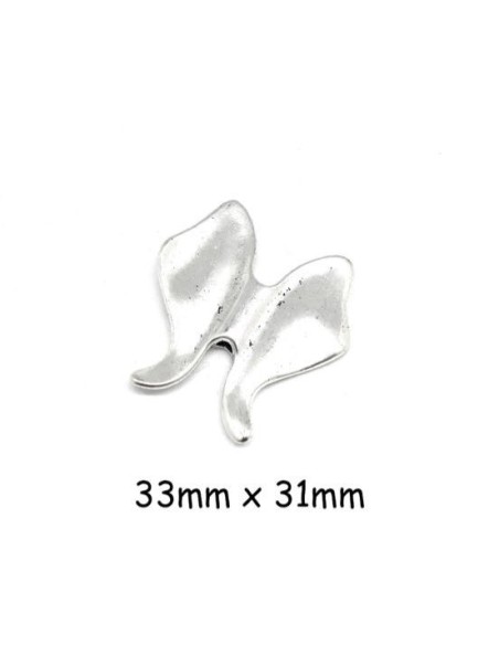 Perle raie en métal argenté