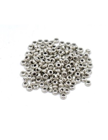 Rondelle argenté pour cordons fins