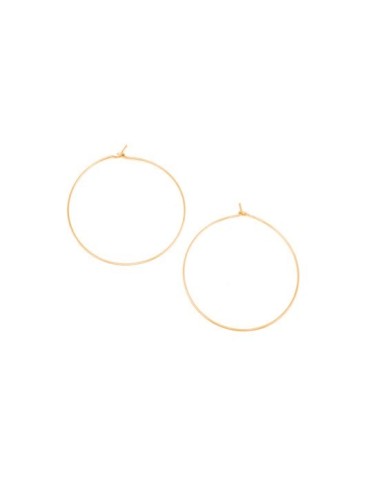 Créole doré fine 40mm en acier inoxydable à customiser