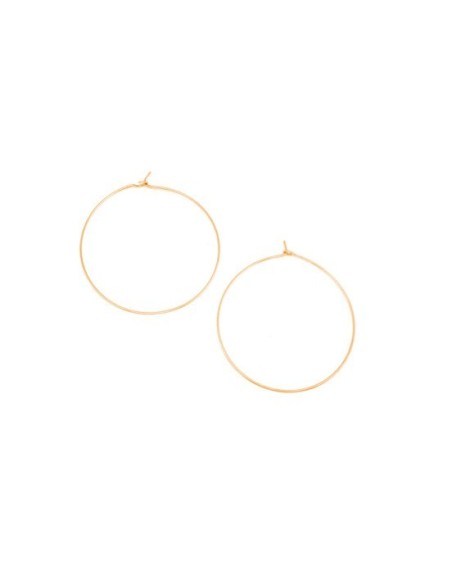 Créole doré fine 40mm en acier inoxydable à customiser