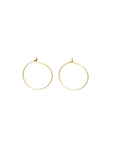 Créole doré fine 25mm en acier inoxydable à customiser