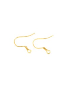Supports boucles d'oreilles hameçons en acier inoxydable doré - 5 paires crochets 2