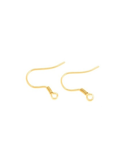 Supports boucles d'oreilles crochet doré en acier inoxydable