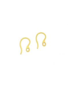 Crochets d'oreilles moderne doré en acier inoxydable couleur or 19mm avec un trou - 2 paires crochets 2