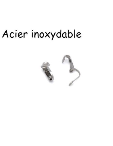boucles d'oreilles clip argenté en acier inoxydable pour oreilles non percées - 3 paires de clips d'oreilles