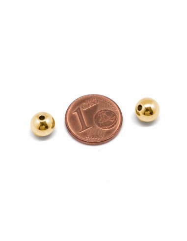 Bille de métal ronde filigrane 5mm acier inoxydable – Perles et Créations