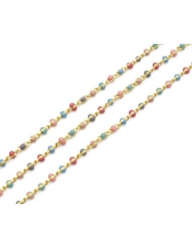 Chaine doré en acier inoxydable stylisé