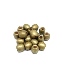 Perle en bois doré 13mm à gros trou - Idéal création de noël, collier, scrapbooking, macramé 2