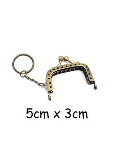 Mini Fermoir bronze pour range jeton