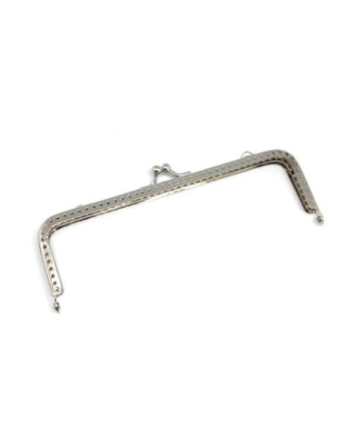 Fermoir à coudre clic clac 15cm argenté