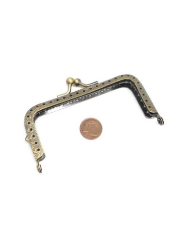 Fermoir porte monnaie bronze 9cm style vintage