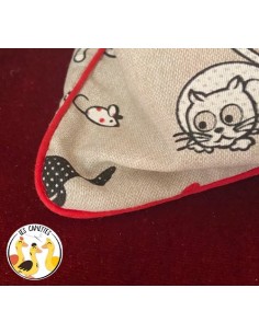 La Box Couture des Canettes pour créer une housse de coussin motif chat - Kit couture housse de coussin avec passepoil - KIT DIY 2