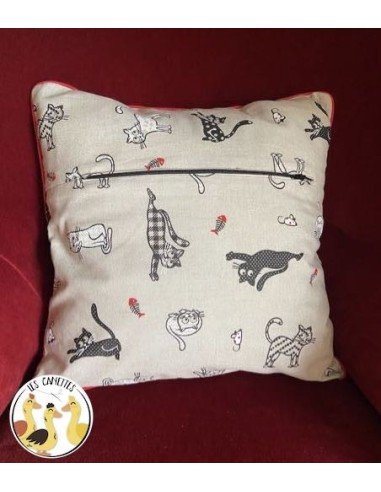 Kit couture housse de coussin motif chat
