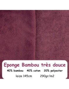Eponge de bambou aubergine vendu au mètre
