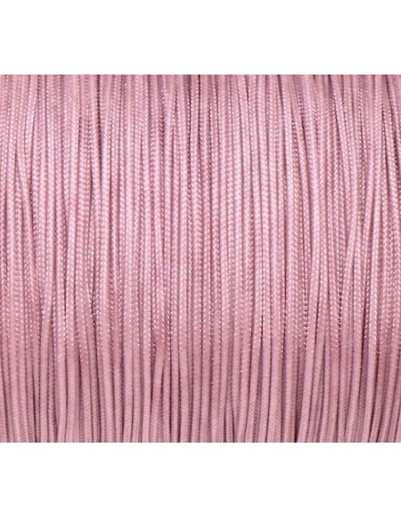 Fil de jade 0,8mm vieux rose  clair - fil tressé
