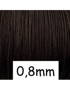 Fil de jade 0,8mm marron foncé - Bracelet WRAP - SHAMBALLA