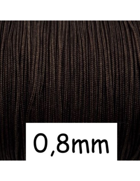 Fil de jade 0,8mm marron foncé - Bracelet WRAP - SHAMBALLA