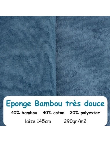 Tissus éponge de bambou bleu jeans pour lingerie démaquillante