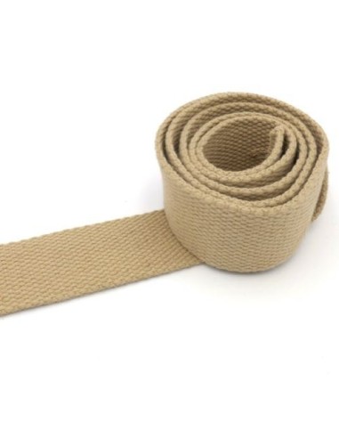 Sangle Coton beige pour sac, banane, sac à dos 30mm
