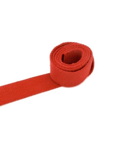 Sangle 3cm rouge en coton pour sac à dos