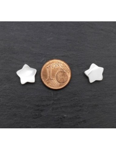 Perle étoile en nacre 10mm pour bracelet