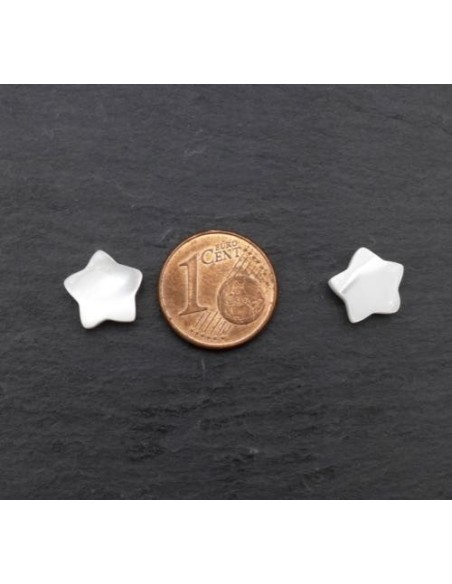 Perle étoile en nacre 10mm pour bracelet