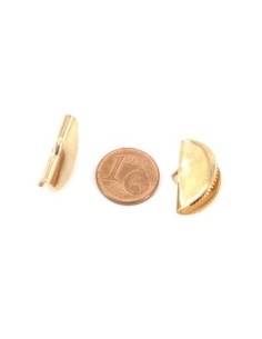 Embouts griffe demi lune doré 20mm, pince demi lune, serre ruban en métal doré 2