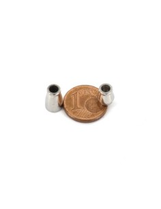 Fermoir aimanté pour cordon de 3mm en acier inoxydable argenté 2