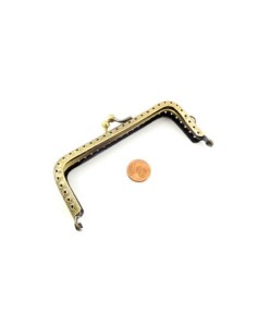 Fermoir porte monnaie bronze 10cm vintage 2