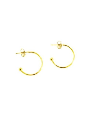 1 paire de créole ouverte doré acier inox 20mm pas chère