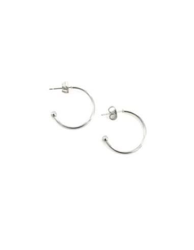 Créole ouverte à décorer en acier inox argenté