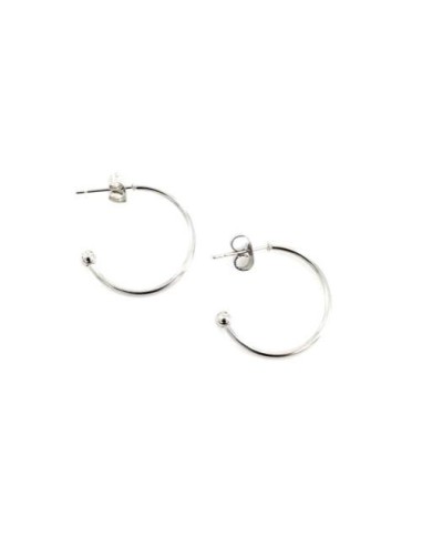 Créole argenté en acier inox 20mm à customiser