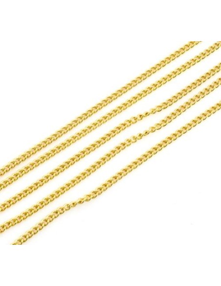 chaine doré acier inoxydable fine maille gourmette