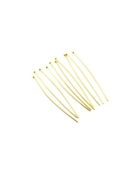 tige métalliques à bille 5cm en métal doré acier inoxydable