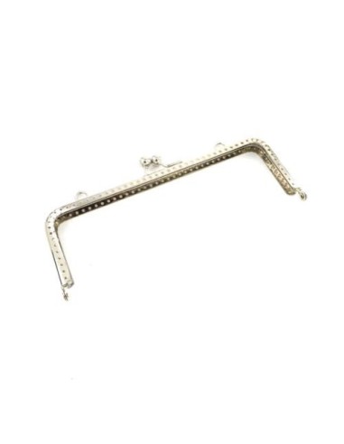 Fermoir clic clac 18cm argenté pour création couture sac