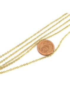 chaînette fine doré maille forçat en acier inoxydable 2