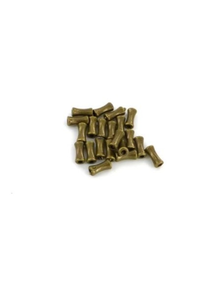 Perle diabolo bronze 4mm x 9mm