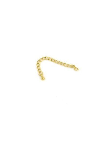 chaine de rallonge doré avec breloque goutte larme en acier inoxydable