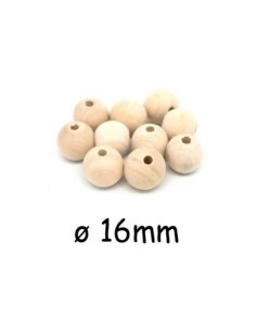 perle en bois ronde 16mm