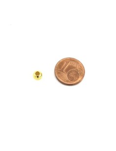 Perle ronde doré 5mm en acier inoxydable, trou de 2,2mm 2