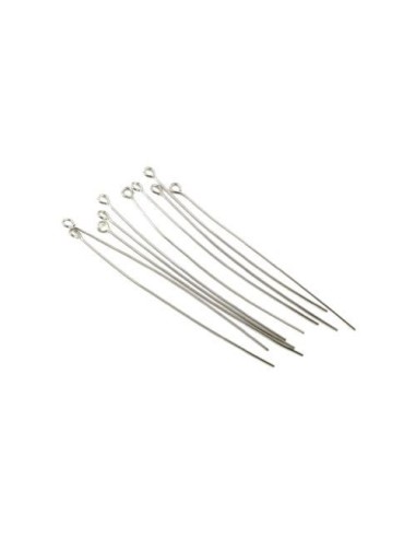 clous à oeil, oeillet  7cm en métal acier inox argenté