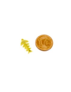 breloque arête de poisson doré en acier inoxydable 16mm x 8mm 2