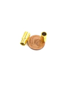 Fermoir aimanté doré pour cordon de 4mm en acier inoxydable 2
