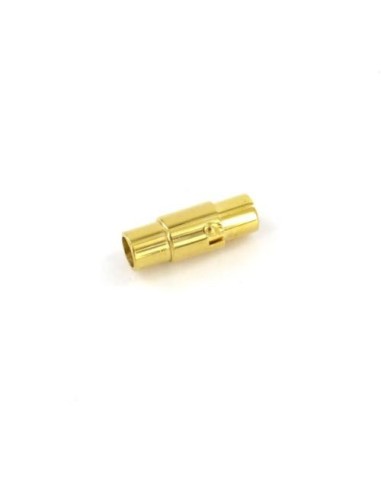 Fermoir aimanté doré pour cuir de 4mm en acier inoxydable
